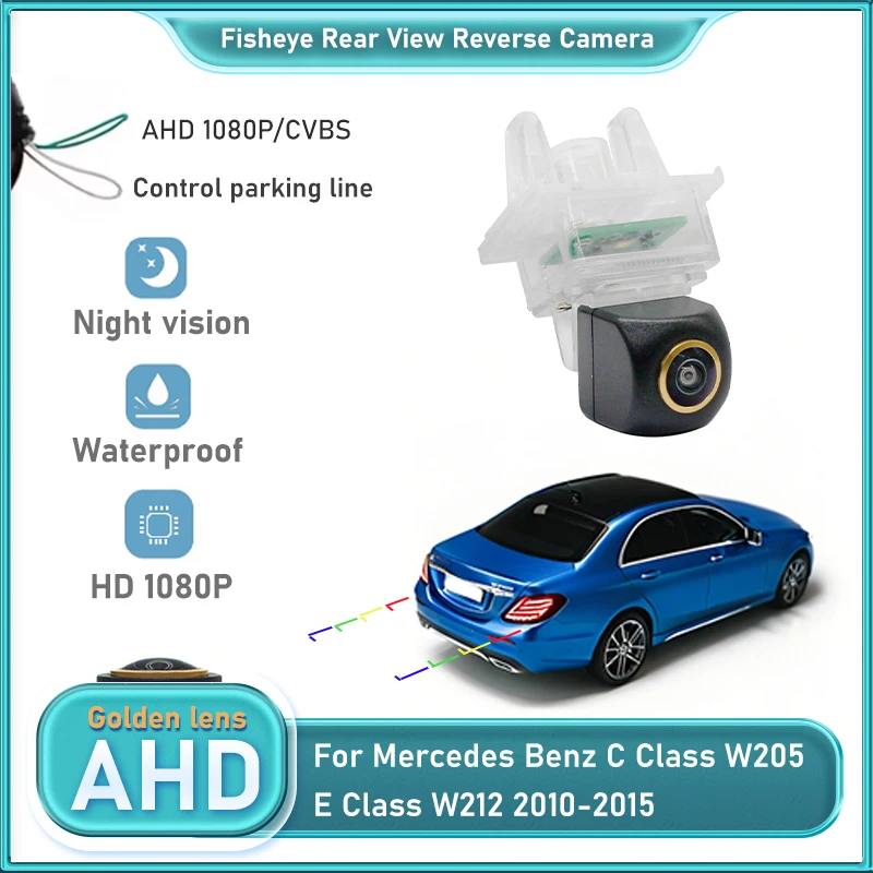 

AHD 1080P камера заднего вида, резервная камера для Mercedes Benz C Class W205 E Class W212 2010-2015, водонепроницаемая резервная парковка автомобиля