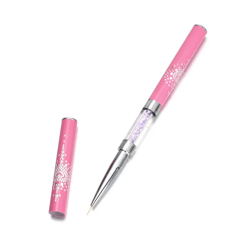 Double Head Nail Brush Nail Liner Brush Acrylic Nail Art Brushes UV Gel Polish Nail Brush Painting Detailing Pen Brush