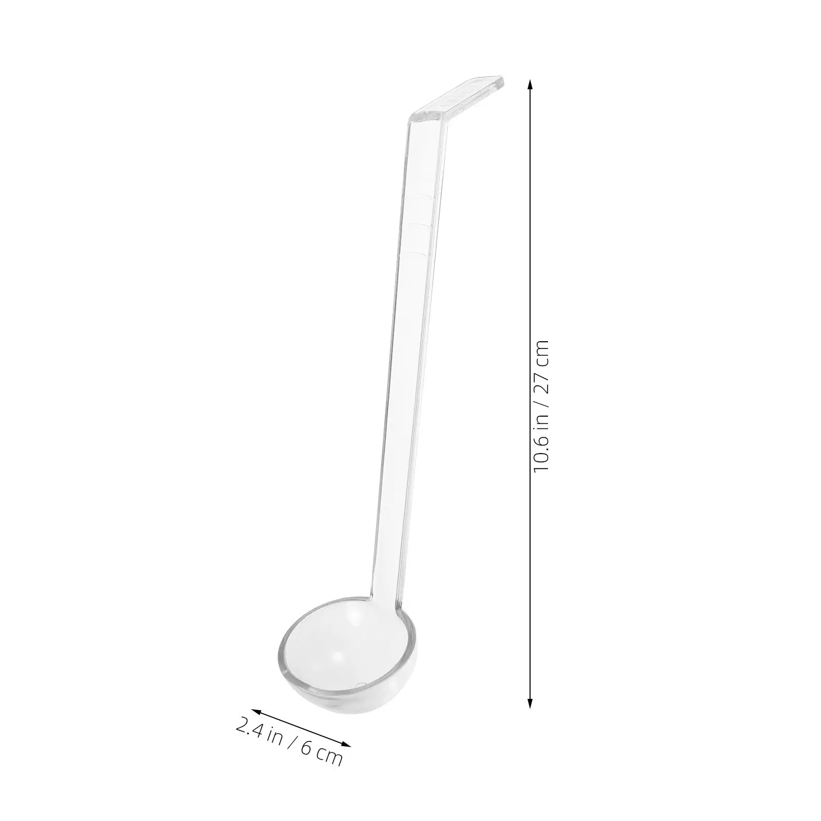 Long Handle Clear Pc Serving Ladle Bent Tail Design Spoon for Buffet Catering Sauce Soup Ramen Soup Spoon Catering Scoop