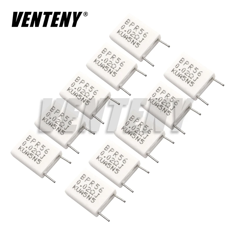 10pcs BPR56 5W 0.01 0.05 0.1 0.15 0.22 0.25 0.33 0.5 ohm Non-inductive Ceramic Cement Resistor 0.1R 0.15R 0.22R 0.25R 0.33R 0.5R