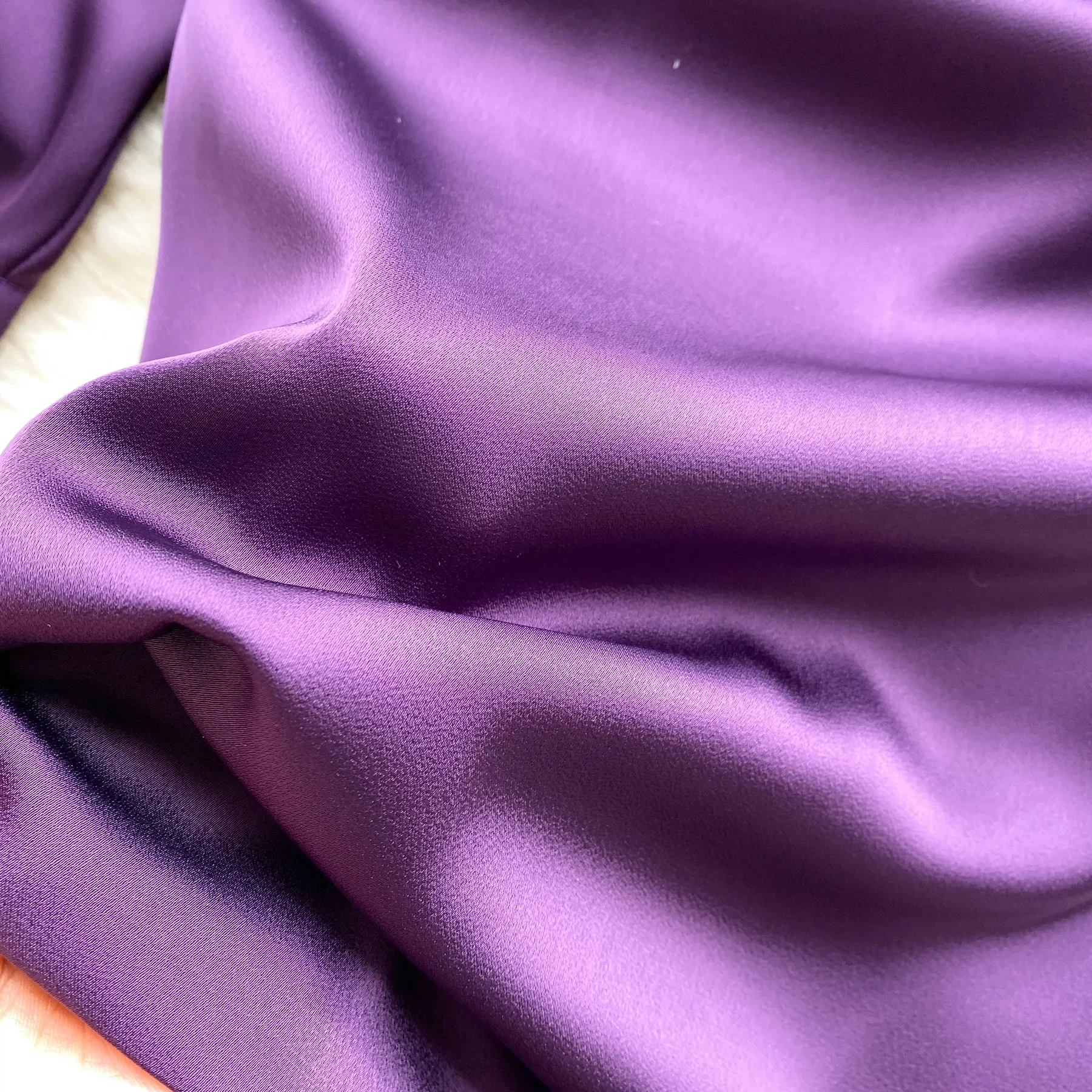 ssTss Abito elegante in raso da donna 2024 Nuova primavera autunno scollo a V manica lunga vita alta scava fuori aderente mini abito da festa