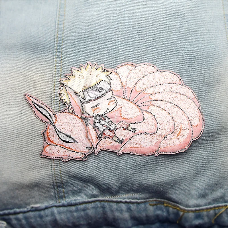 Anime Naruto Patches Iron on Termocollant Vetements Embroidery Clothing Patch Cartoon DIY Sewing Clothes Jacket Uzumaki Stickers