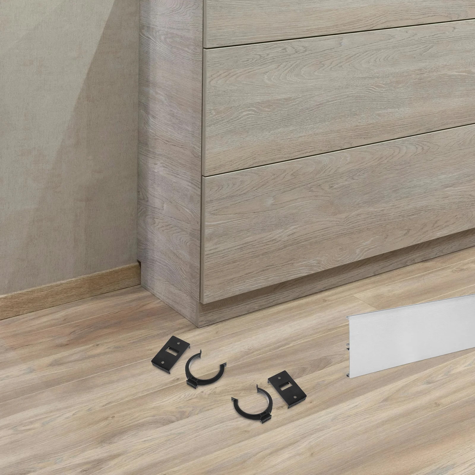 20 clip per zoccoli da cucina in plastica per piedini per armadietti, piedini di livellamento, piedini di livellamento, accessori per mobili, fissaggi per kickboard