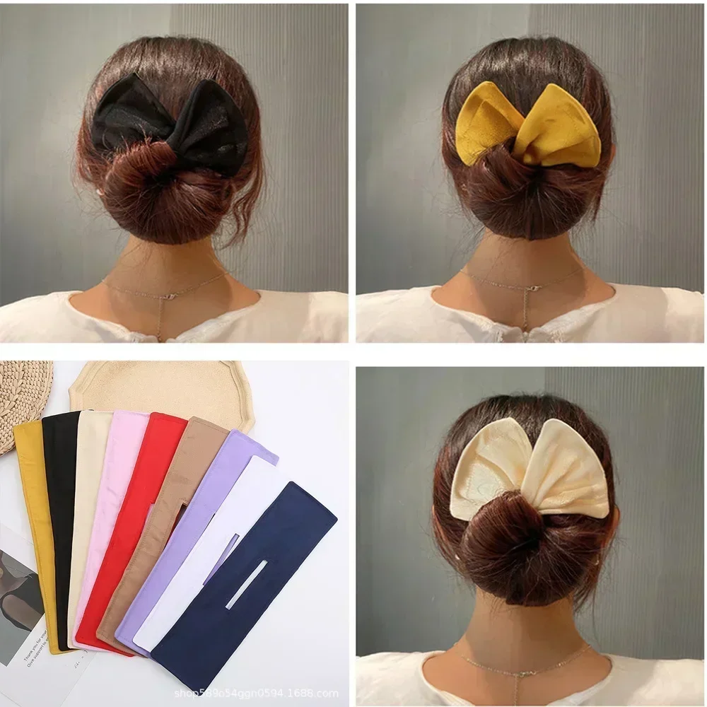 Mulheres Arco Coelho Orelha Modelador de Cabelo, Headband Roller, Donut Bun Maker, Magic Hairstyle Ring, Twisted Ring, Lazy Hairpin Tool, Acessórios