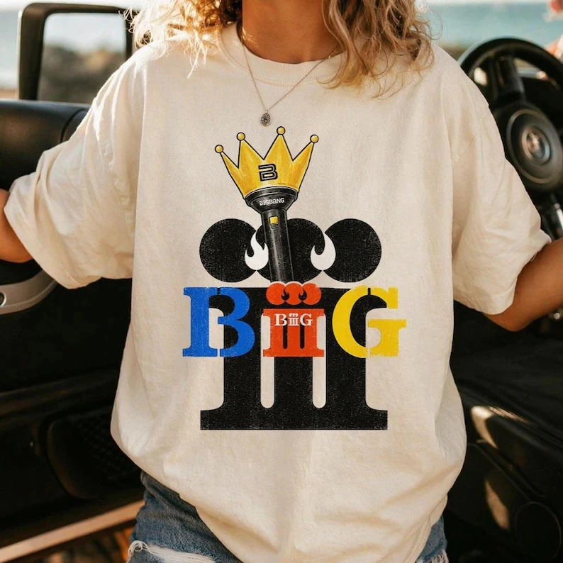 Bigbang 20th Anniversary Concert Bedrucktes T-Shirt Unisex Loose Fit Kurzarm Kpop Fan Merch Lässige Baumwoll-Oberteile – Detail 3