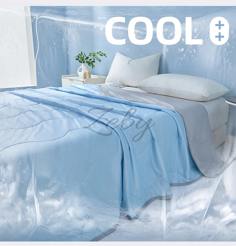 New Wave Pattern Cool Summer Blanket Natural Coolness Qulited Duvet Cooling Sensation Comforter Well-vetilated Queen King Quilt