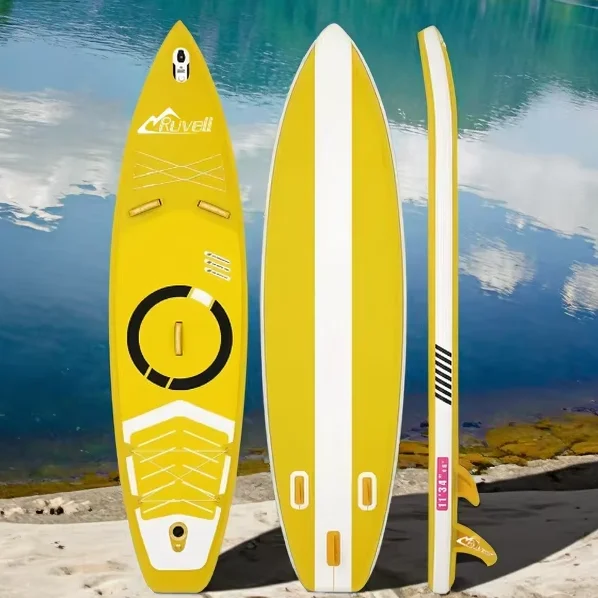 

Eco-Friendly Portable Backpack Accessories Inflatable Stand-Up Paddleboard with Non-Slip Surface and Safety Leash for Surfing