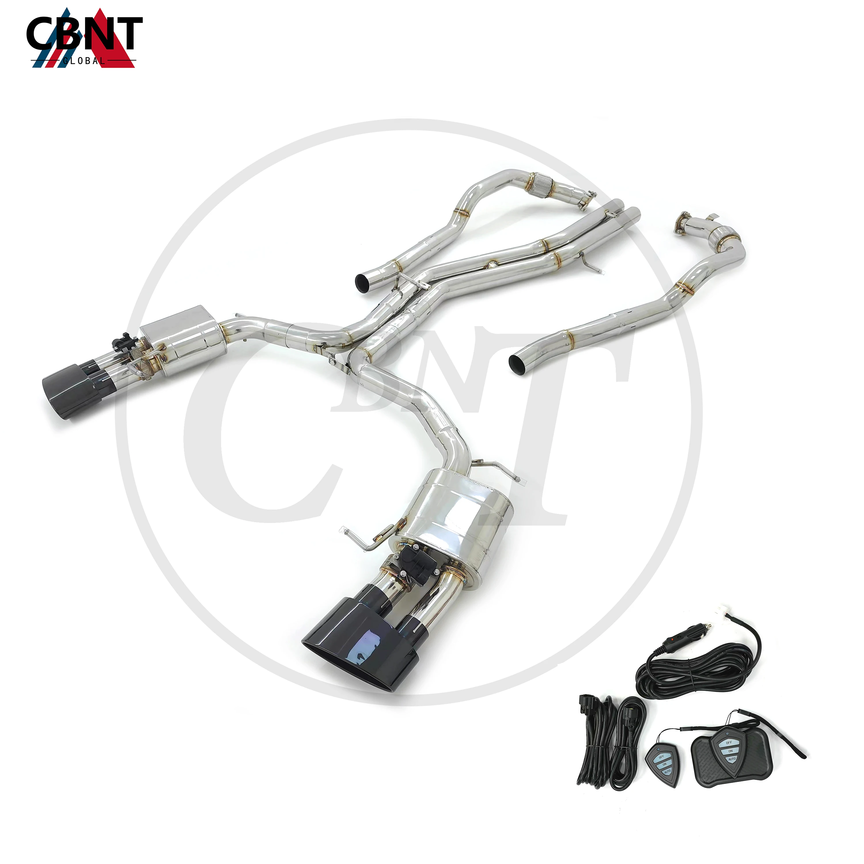 

CBNT for Audi RS6 RS7 4.0T 2019-2023 Valved Exhaust Catback & Front Pipe High Quality SS304 Exhaust-pipe with Valve Muffler