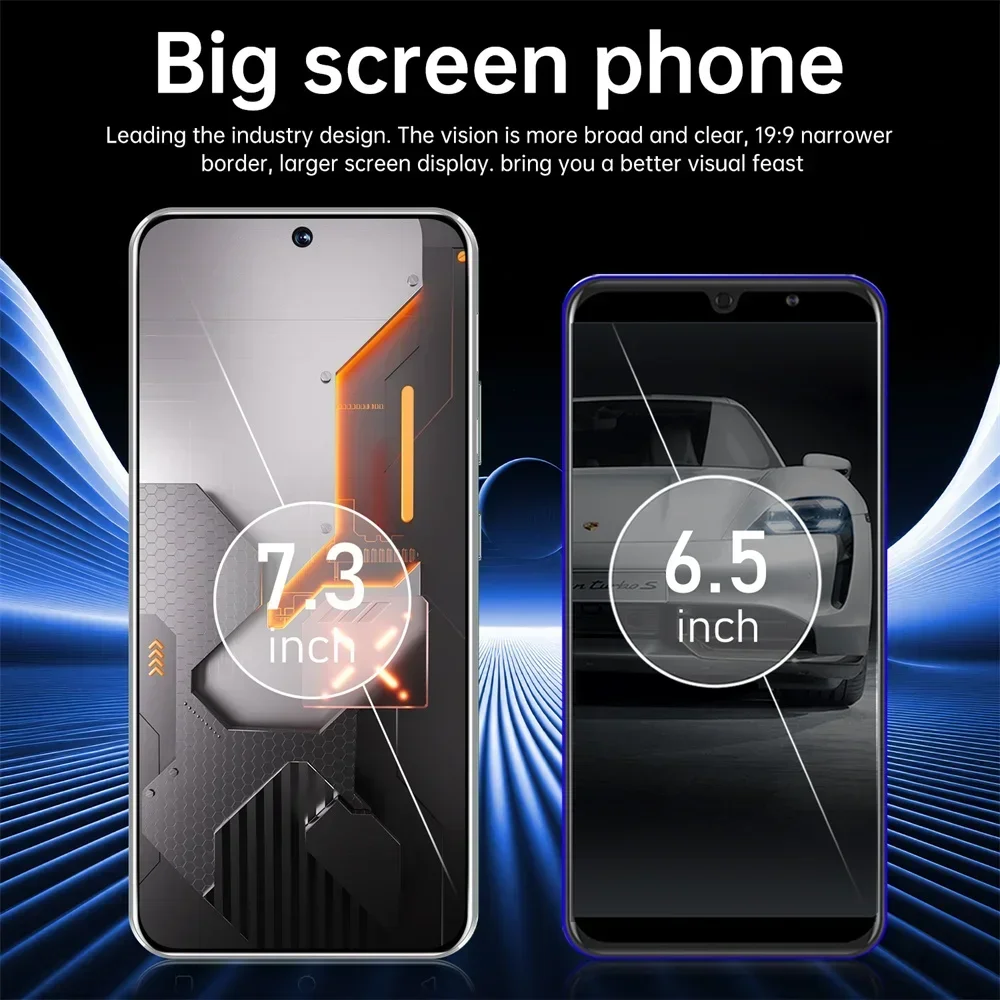 New GT10 Pro Smartphone 5G 7.3 HD Screen Cell Phone 16GB+1TB Cellphones Dual Sim Face Unlocked Original Mobile Phones Android