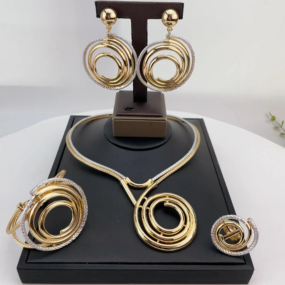 

Latest Brazilian Exquisite Handmade Beautiful Necklace Wedding Party Accessories Fashion Women Jewelry Set FHK23816