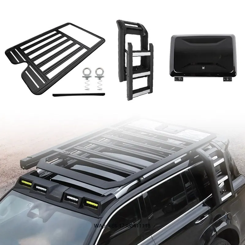 

FFF 1-Piece Aluminum Alloy Side Ladder Luggage Roof Rack Side Bag for GWM Tank 500