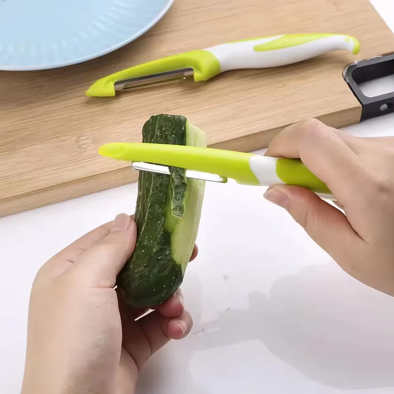Portable peeler, scraper, kitchen and household use, stainless steel potato peeler, melon slicer image 3