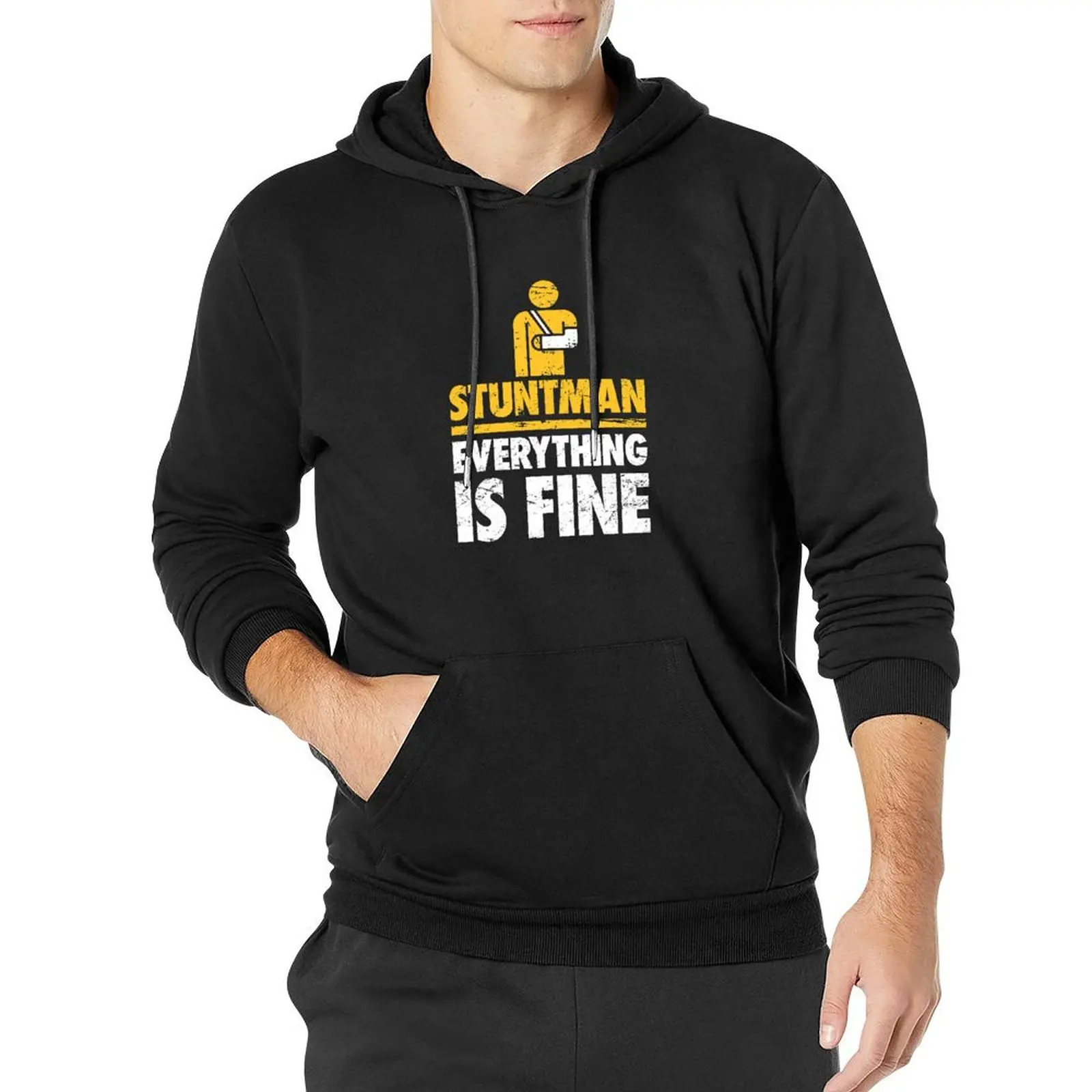 Stuntman Dislocated Broken Shoulder Gift Pullover Hoodie men's winter sweater hoodie for men