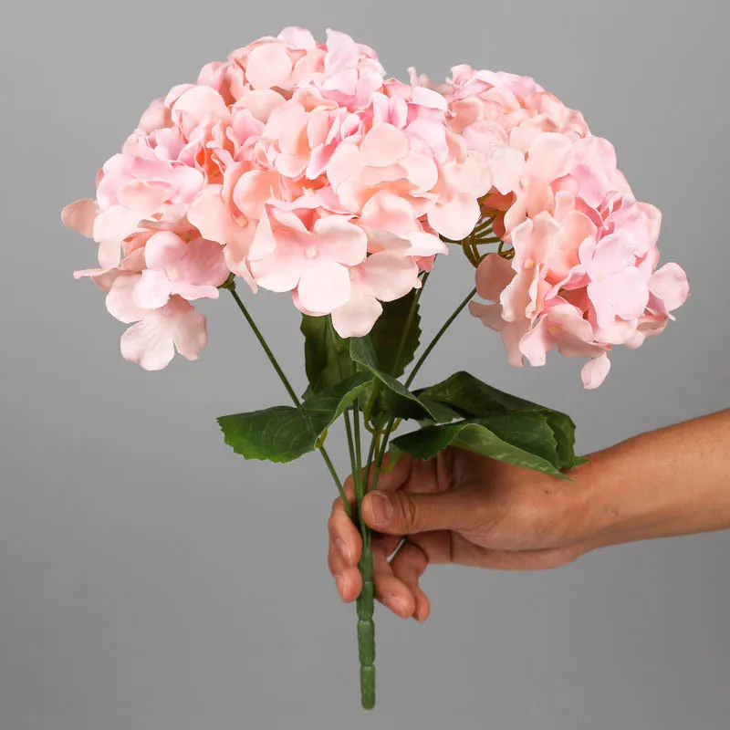 Artificial Flowers Hydrangea Branch Home Wedding Decor Autum Silk Plastic Flower High Quality Fake Flower Party Room Decoration