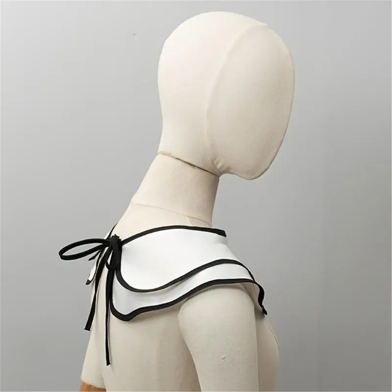 Layered Collar Accessory for Daily Outfit Styling, Detachable Faux Shirt Collar with Pointed Front Design for Sweaters Y166