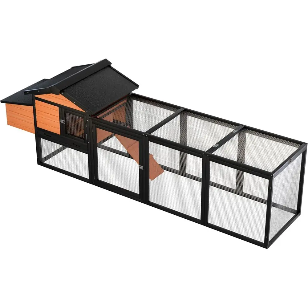 

Большой уличный курятник с гнездовыми ящиками, домик для кур и кроликов для домашней птицы и кроликов на заднем дворе