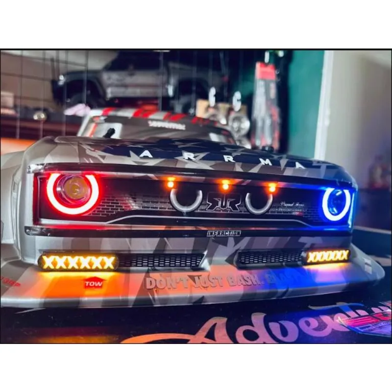 ชุดไฟหน้าและไฟ Ambient สำหรับรถบังคับวิทยุ ARRMA INFRACTION 1/7 - อัพเกรดไฟ LED DRL เพื่อการตกแต่งแบบกำหนดเองและการส่องสว่างตอนกลางคืน/ไฟ LED