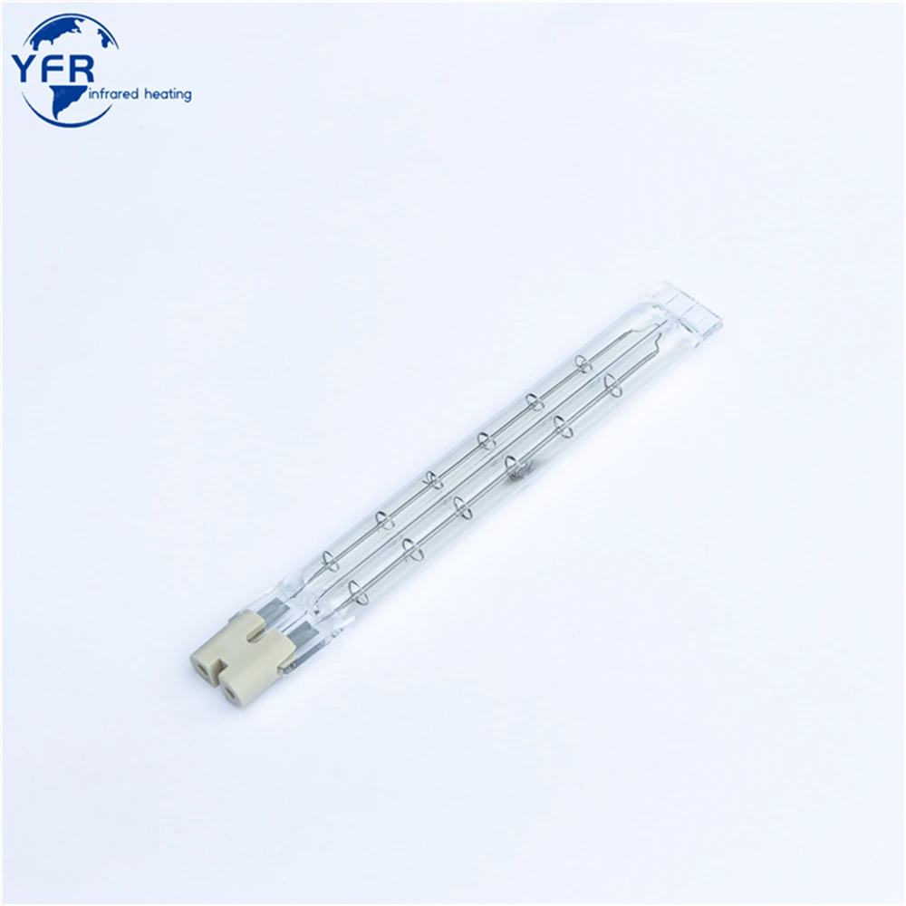 Ruby Quartz Jacketed Halogen Infrared Heater Lamps Tube Fly Leads，SM52-SW-A , 3000W, 740mm