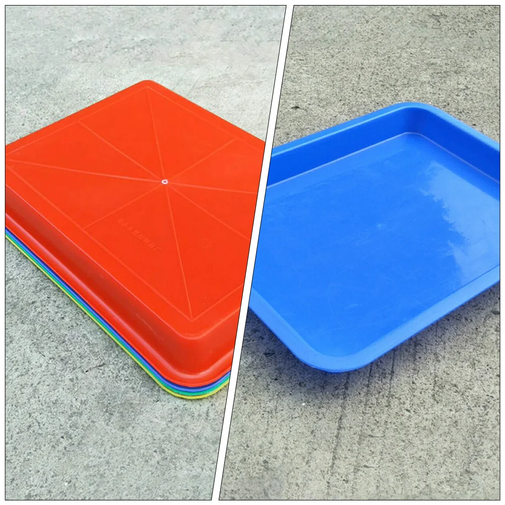 

6pcs Plastic Rectangular Trays Storage Holder For Kids Sand Building Blocks Artworks Beads Tableware Organizers Home School