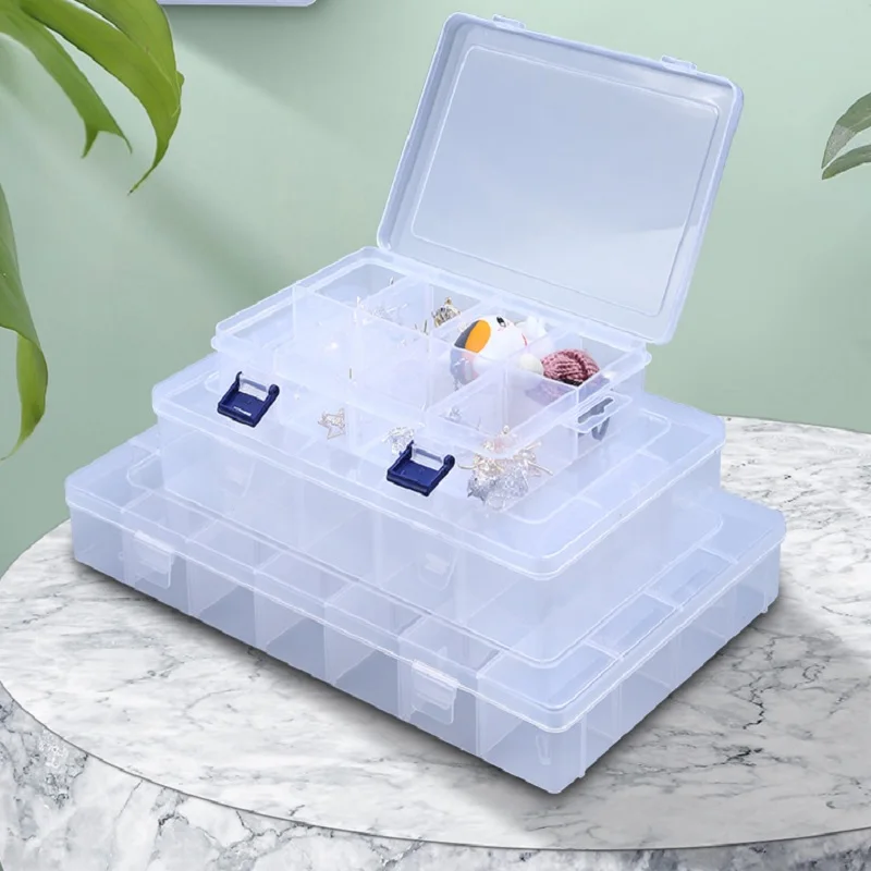 Master Xu Pro Multi-Grid Parts Box Electronic Components Small Screw Accessories Transparent Plastic Storage Classification Grid