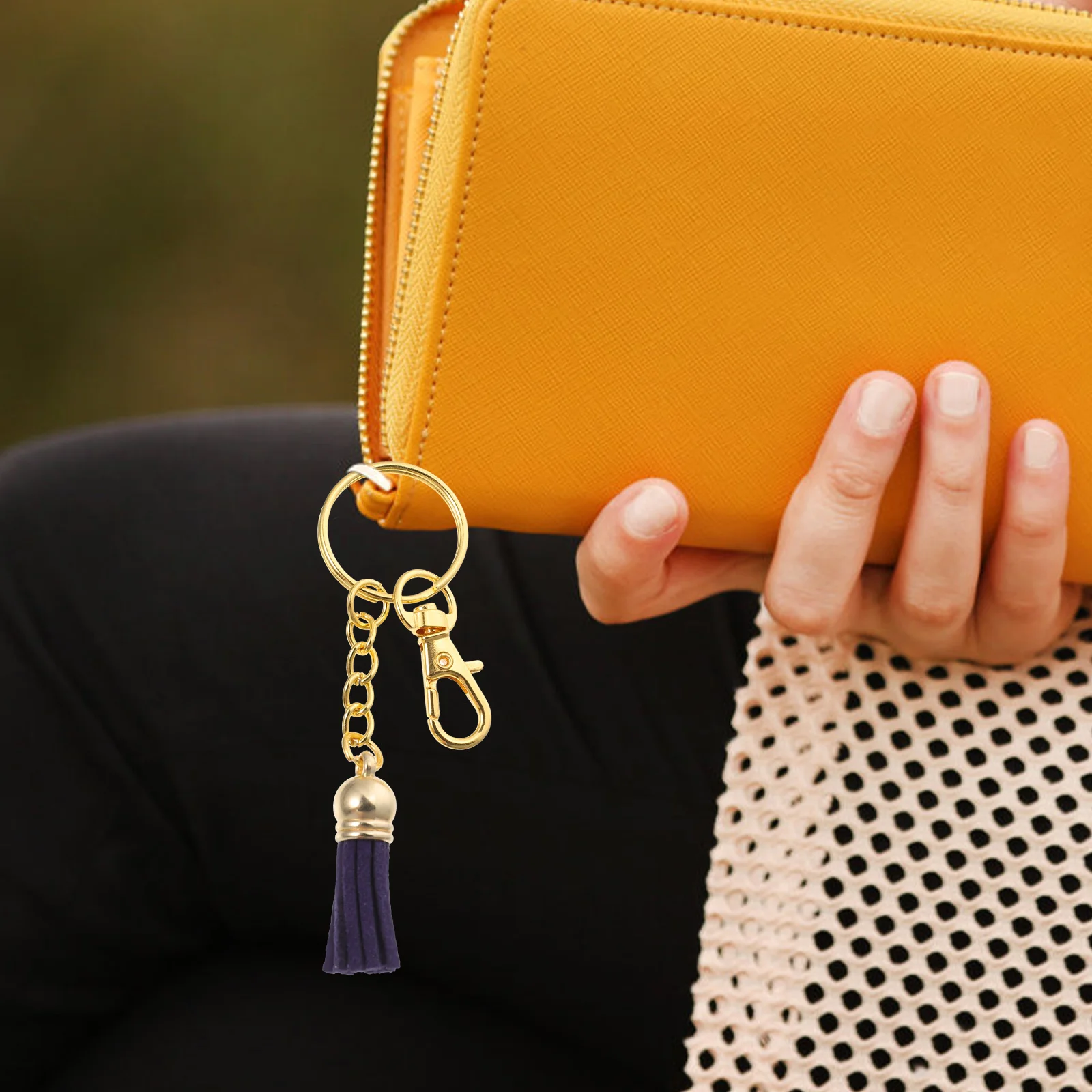 1 مجموعة 1 مجموعة مشبك سلاسل المفاتيح Diy بها بنفسك شرابة قلادة المواد الحرفية حلقة رئيسية الديكور حقيبة حلية الاكسسوارات اليدوية #2