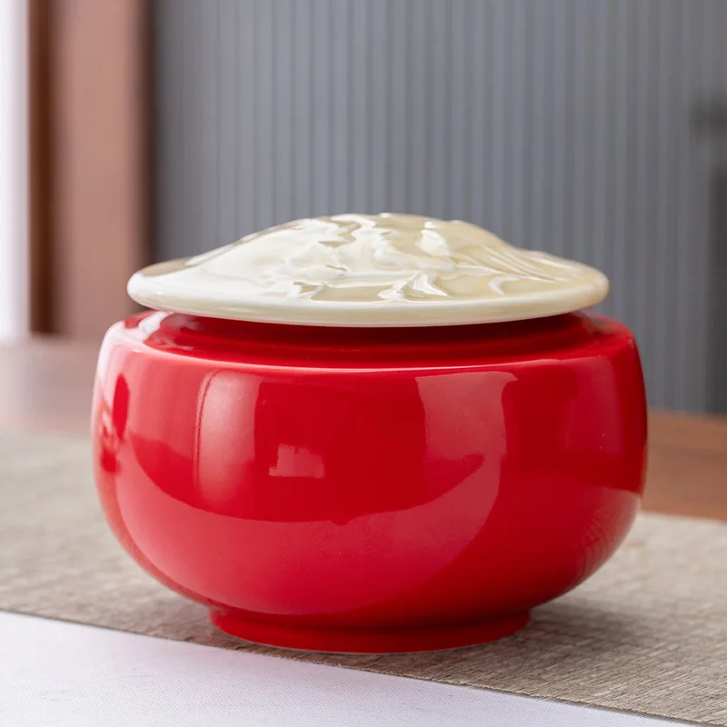 European-style Ceramic Tea Pot Sealed Delicate Food Conditioning Storage Container Kitchen Decoration