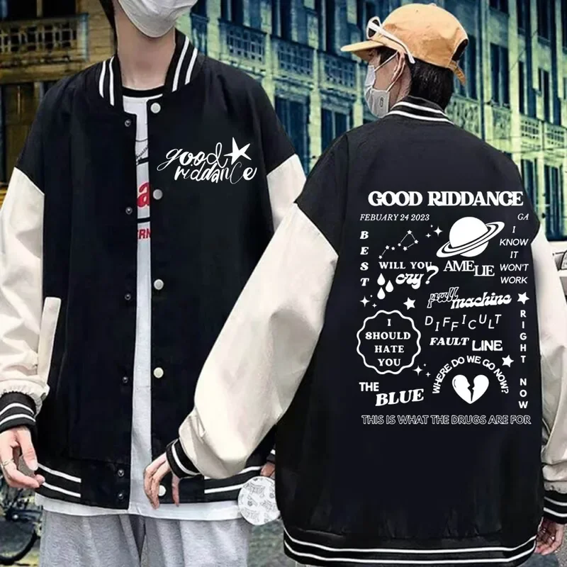 Rapper Gracie Abrams Good Riddance Tracklist Baseball Jacket Trendy Preppy Graphic Hoodie Gracie Abrams Sweatshirts Gift