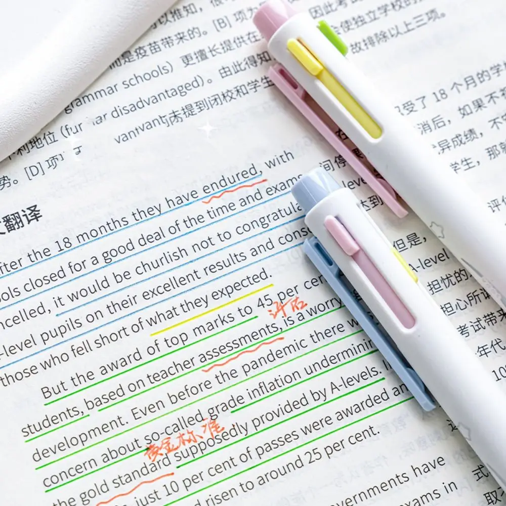 

Multifunctional Four in One Ballpoint Pen Fine Flash 0.5mm Lead Core Four-colors Gravity Pen Stationery Creative