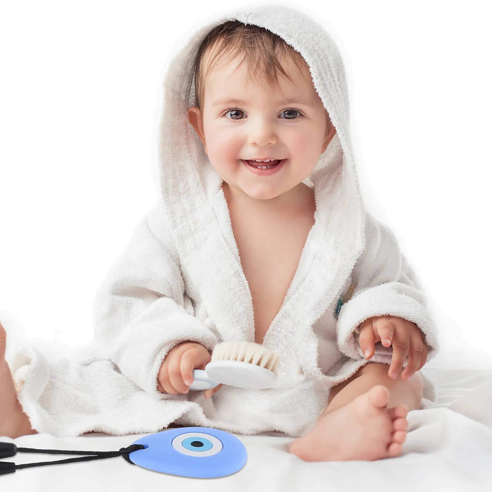 

1pc Silicone Teether Baby Chewing Pendant Durable Lightweight Molar Rod For Infant Teeth Biting Chew Necklace Practical