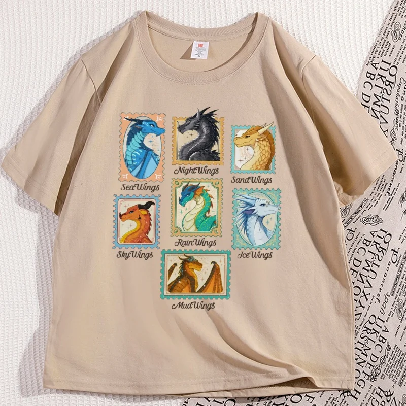 Wings of Fire Dragons T Shirt Casual Cotton Short Sleeve Round Neck Tshirt Graphic Tees High Quality Men Women Book Lover