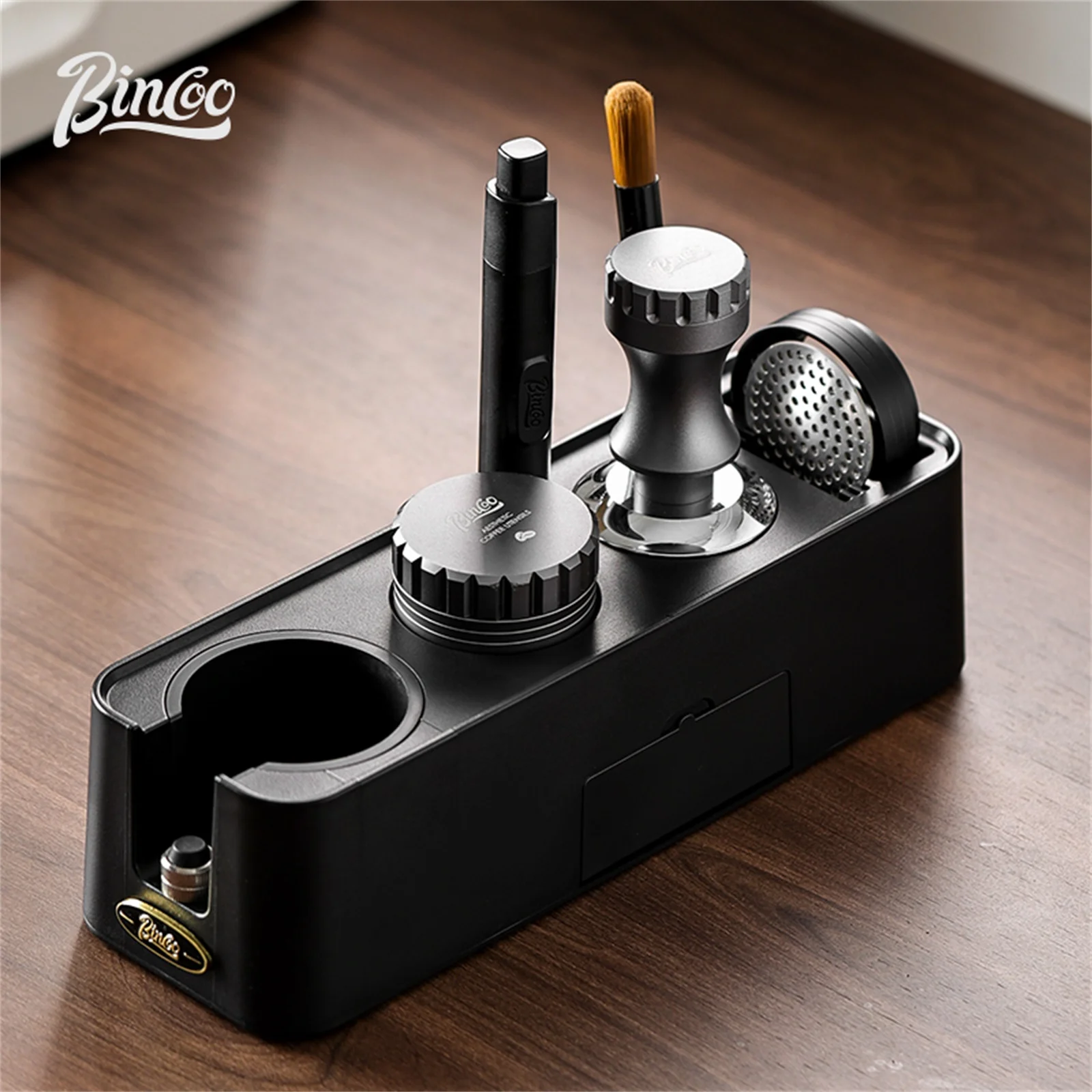 

Bincoo Coffee Tamping Station Distributor 51mm-58mm Portafialter Holder Stand Mat Support Base Rack Espresso Accessories Barista