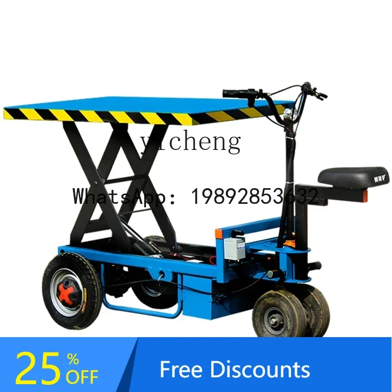 A1  electric flatbed truck hydraulic lifting platform lift greenhouse market truck pulling goods farm trolley