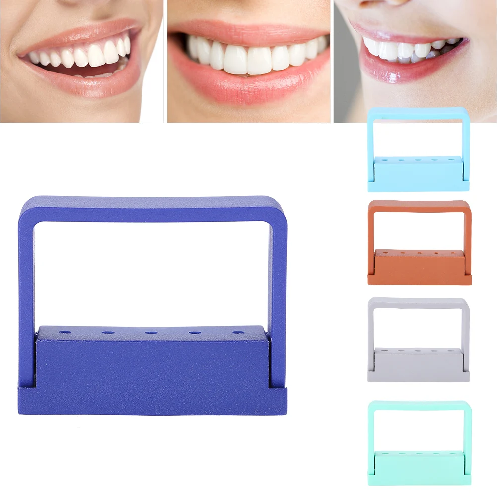 10Pcs 5 Holes Plastic Dental Disinfection Boxes Autoclave Sterilization Case HighSpeed Needles Files Holder For Place Oral Care