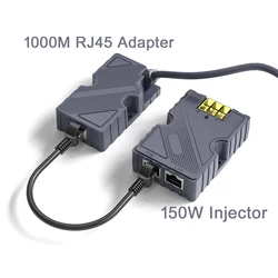 Inyector PoE de 150W GigE, protector ESD pasivo contra sobretensiones con Gigabit de alta velocidad para Dishy V2 para Starlink Gen3 3A DC48 ‑ 57V