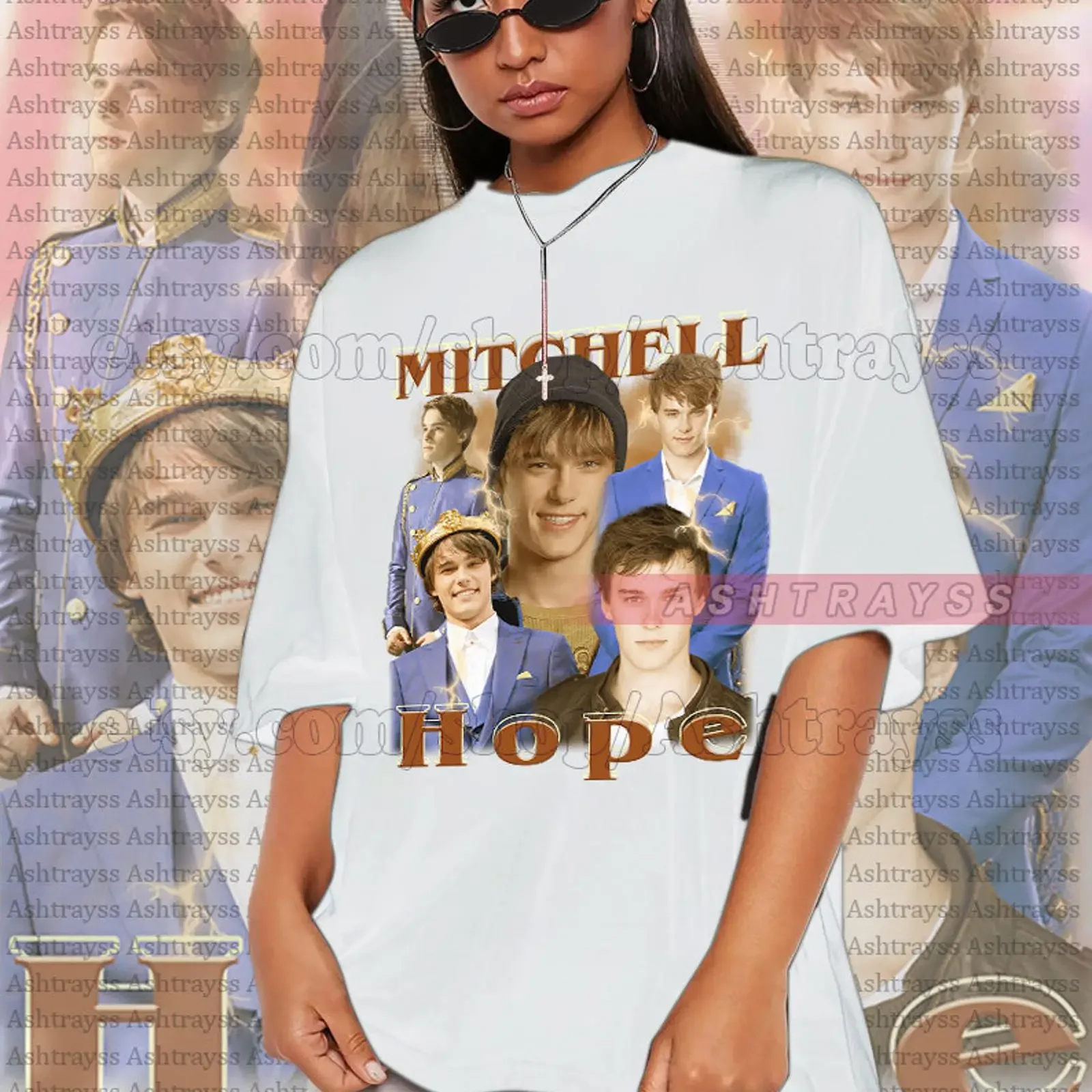 Mitchell Hope Vintage Bootleg T Shirt vintage Washed Casual Comfortable homme Top For Everyday Wear Stylish Stretched
