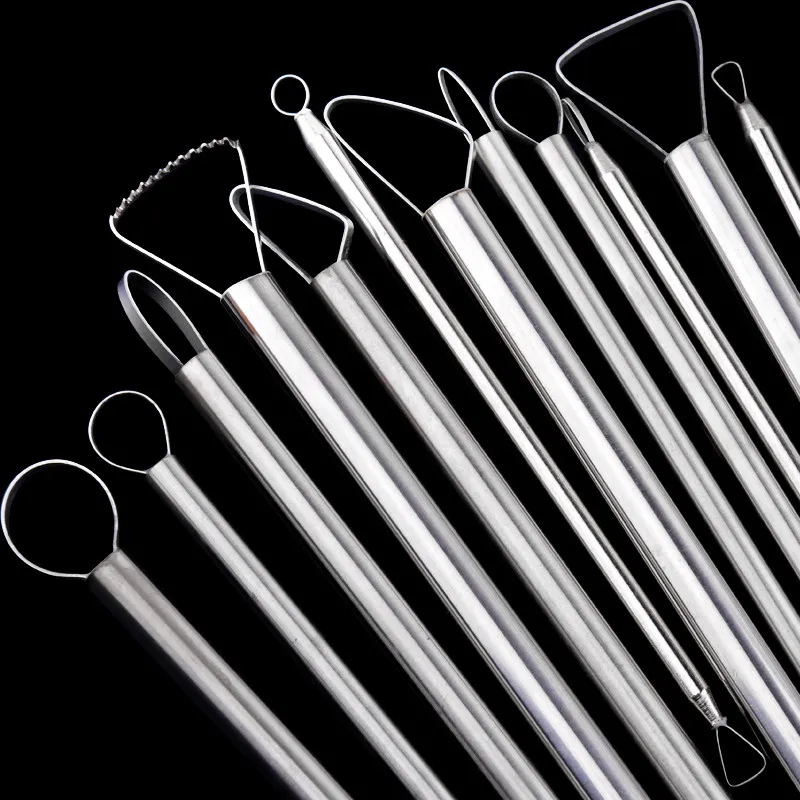 Clay Sculpture Knife Scraper Oil Mud Pottery Soft Pottery Stainless Steel Ceramics Mud Sculpture Figurine Repair Pulling Tools