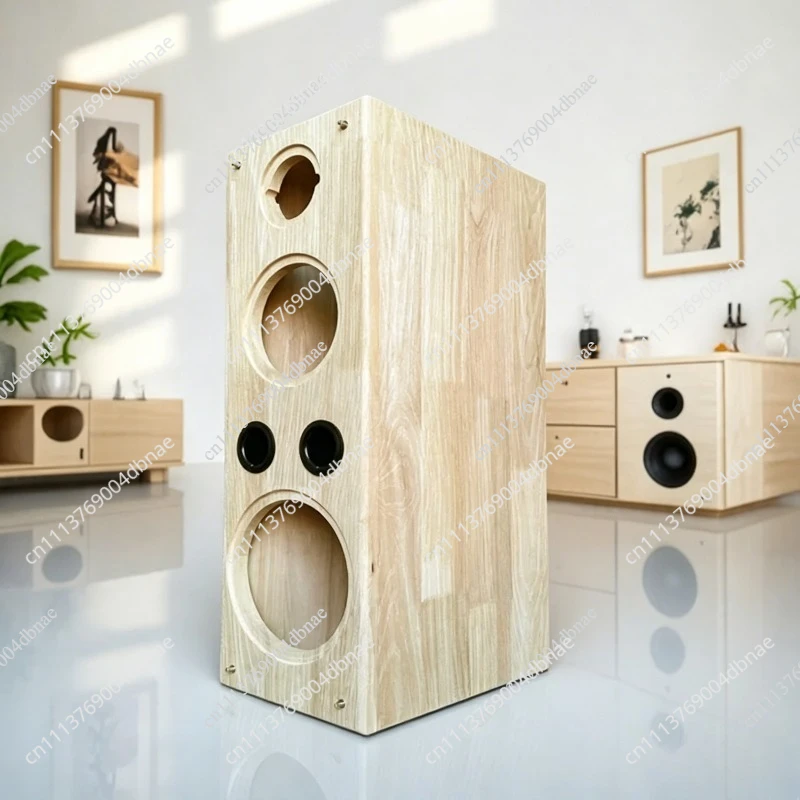 1pcs DIY 8 Inch Solid Wood 3-Way Empty Speaker Box Passive Bookshelf Floorstanding Front Main Audio Home Speaker Housing