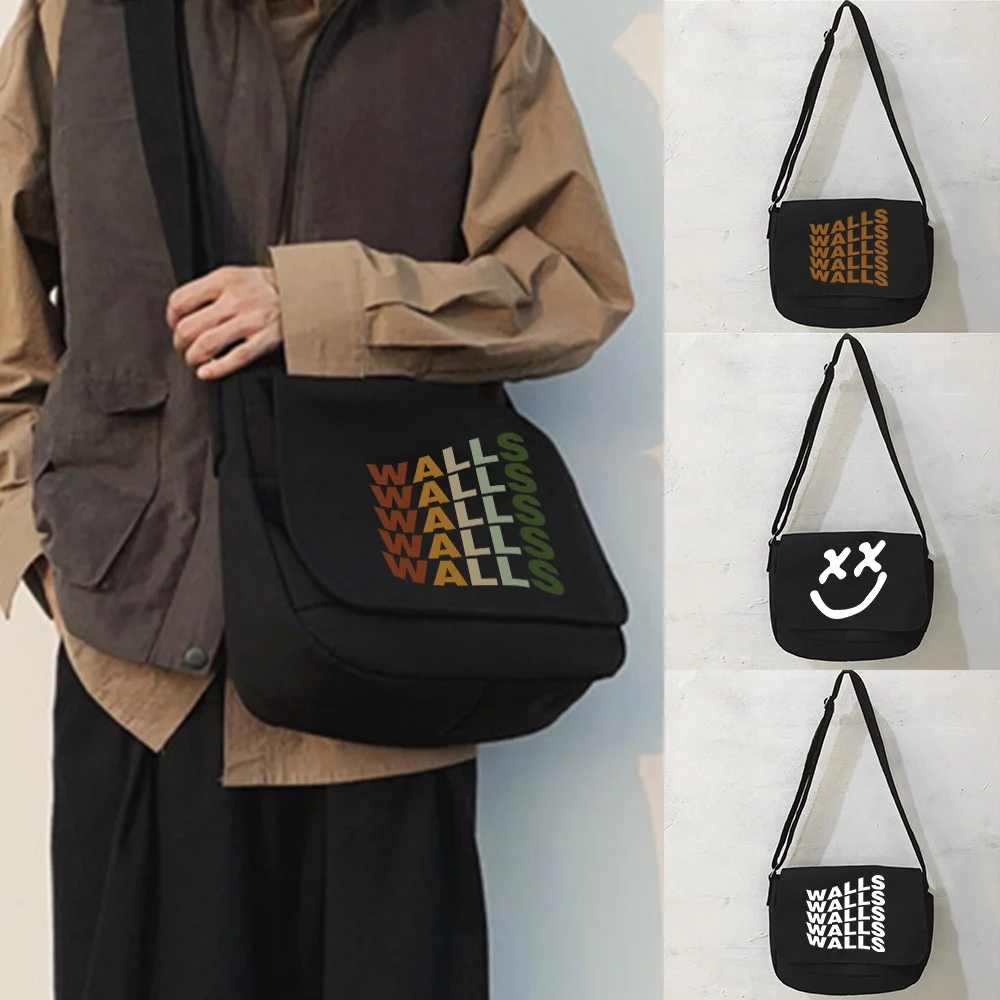 

Сумка-мессенджер, сумки на плечо большой вместимости, парусиновая сумка с клапаном, серия Walls, подростковые сумки на плечо, портативная сумка-органайзер