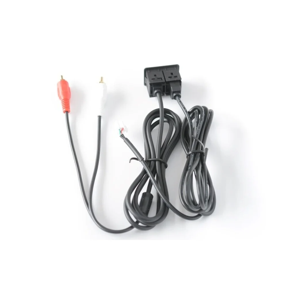 Car Audio Interface Device Featuring 6-Pin Input USB-C Digital Audio Input and 2 Male Outputs for Signal Distribution