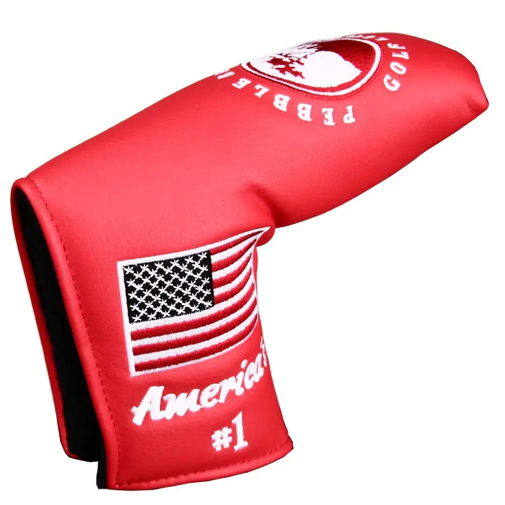 Golf Headcovers American Flag Blade Putter Cover for Scotty Cameron Ping, Unisex-Adult Vintage Odyssey Protect Red Head Covers
