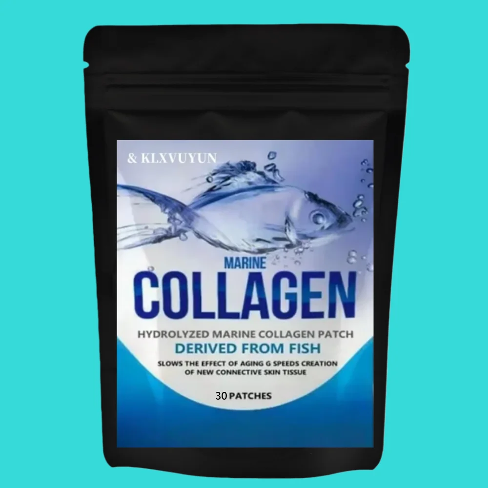 30 Hydrolyzed Fish Collagen Transdermal Patches: Anti-Age Skin & Joint Tissue Support, Manufactured in USA
