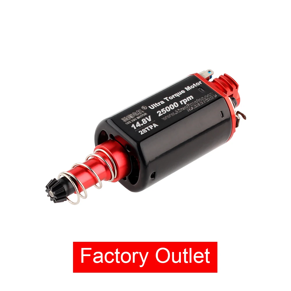 28TPA CNC Airsoft  AEG Motor 14.8V 25K N35H Neodymium High Torque Long Type Motor