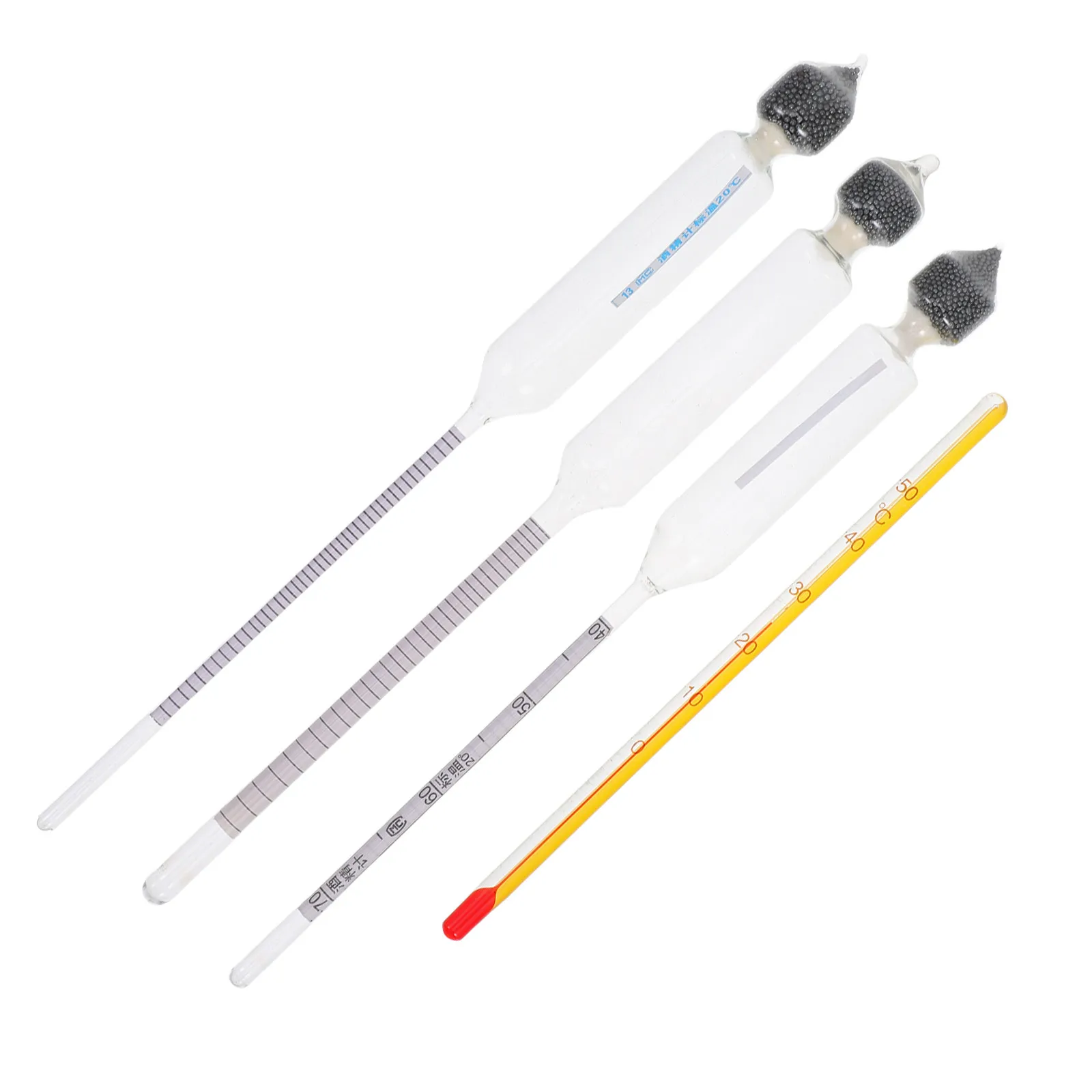 Glass Hydrometer 3 Piece Set Triple Scale Alcohol Tester for Wine Beer Home Brewing Fermentation