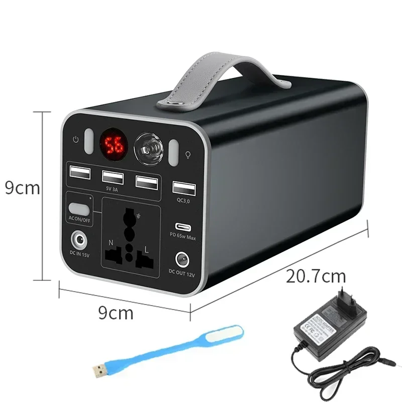 Stazione di alimentazione portatile 45000mAh 180W 110V/220V Alimentatore esterno di emergenza Potente batteria esterna per laptop da campeggio