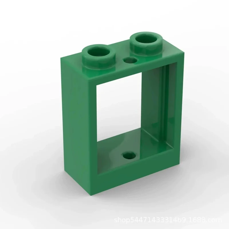 50 Uds rompecabezas partículas 60592 60601 ventana 1x2x2 Kit de bloques de construcción delanteros planos casa ladrillo Idea juguetes cumpleaños regalo de Navidad