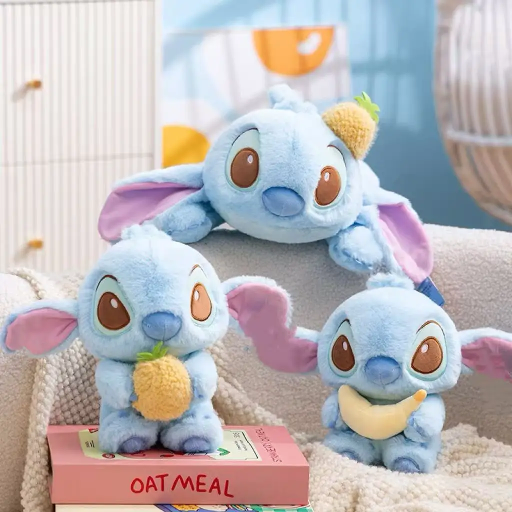 

Новейшая подлинная кукла-стич ананаса, кавайная плюшевая игрушка, фигурка, мультяшная аниме, милая подушка, детский подарок на день рождения, кукла