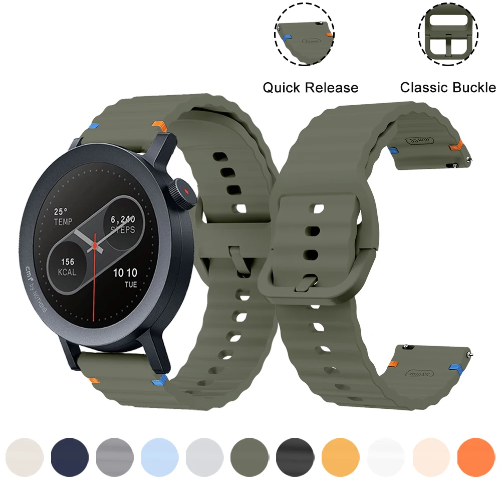 Silikonowy pasek 22 mm do zegarka CMF Watch Pro 2 Wymienna opaska Correa do CMF By Nothing Watch Pro 2 Akcesoria do bransoletek
