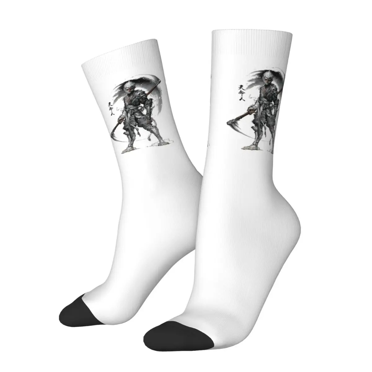 Crazy compression TianMinRen Sock for Men Hip Hop Vintage Black Myth Wukong Happy Quality Pattern Printed Boys Crew Sock Casual