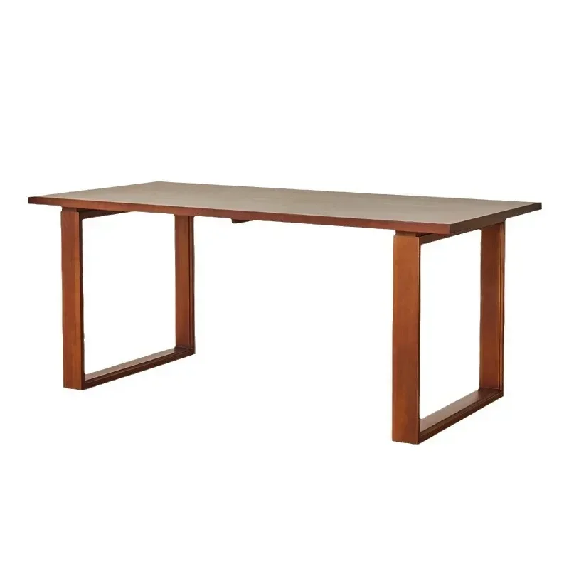 Household multi-functional thickened long table workbench cherry wood large board table