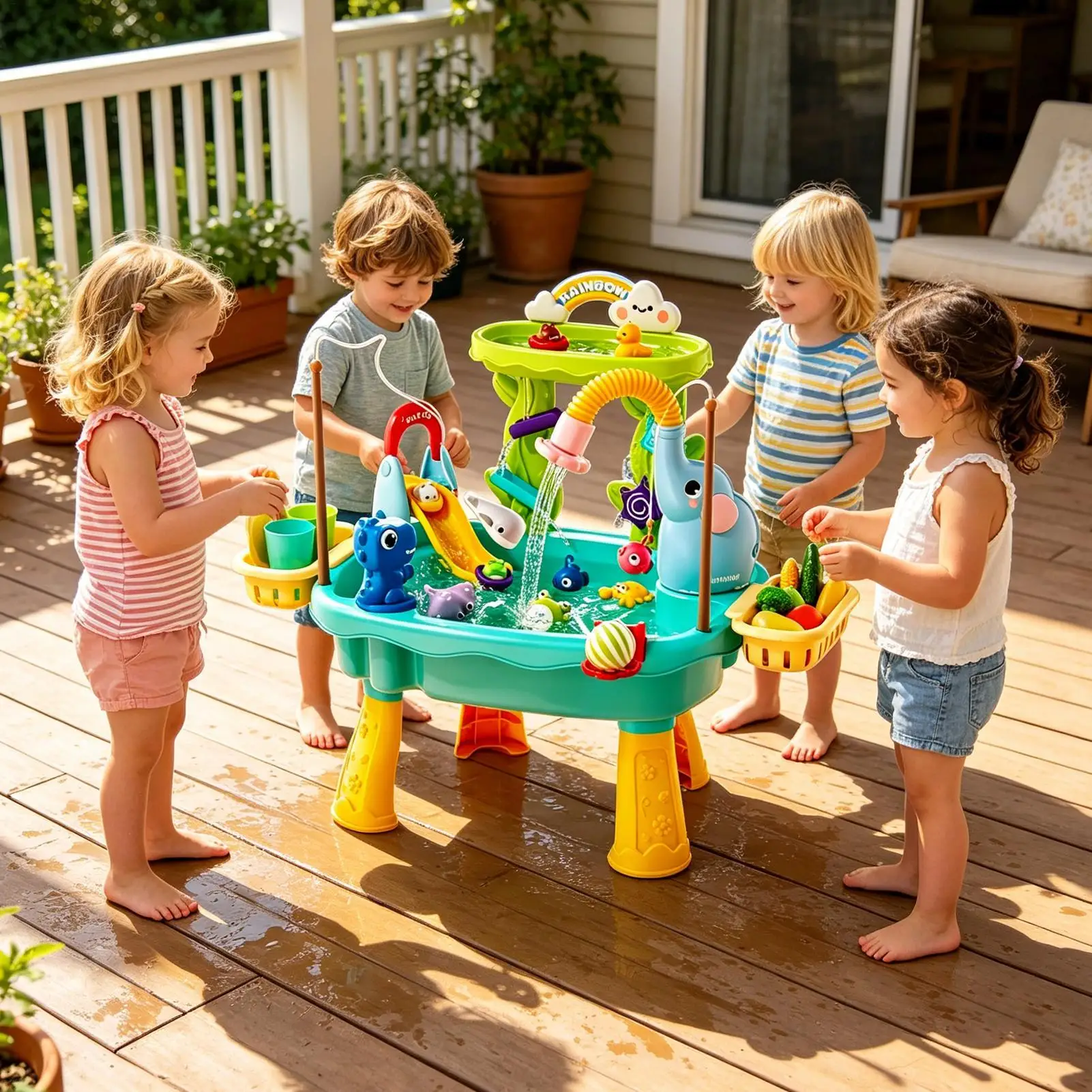 Elektrischer Sand- Und Wassertisch Mit Wasserhahn Und Spielzeug_voghion.com